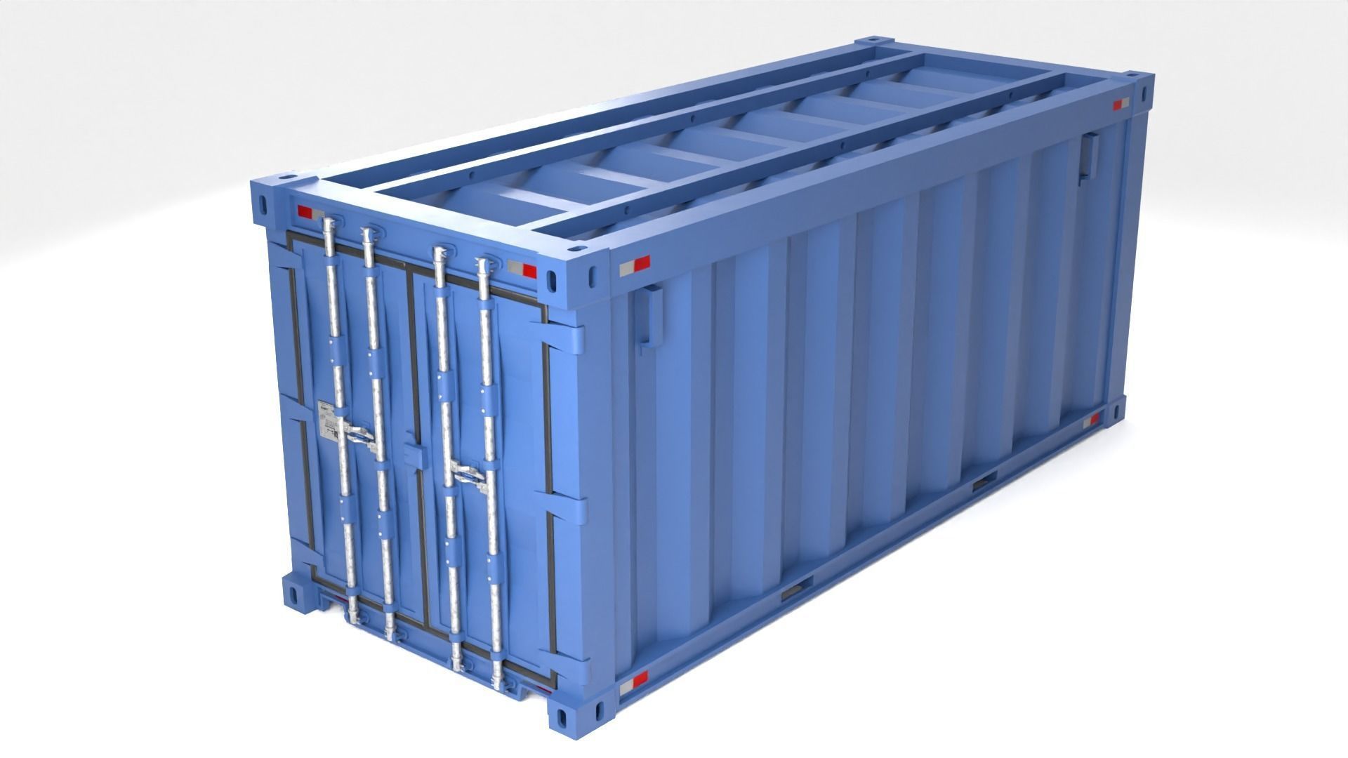 Stylized Cargo Shipping Container Low-poly 3D model_7