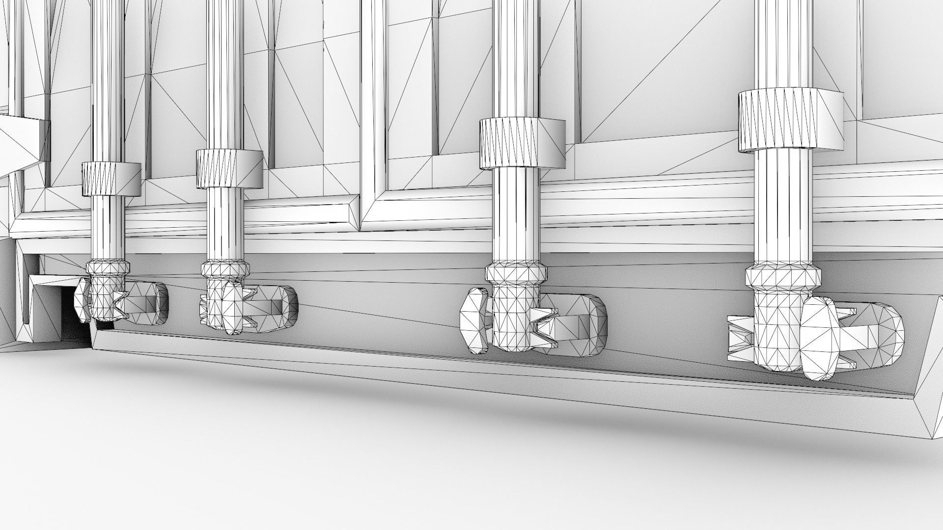 Stylized Cargo Shipping Container Low-poly 3D model_38