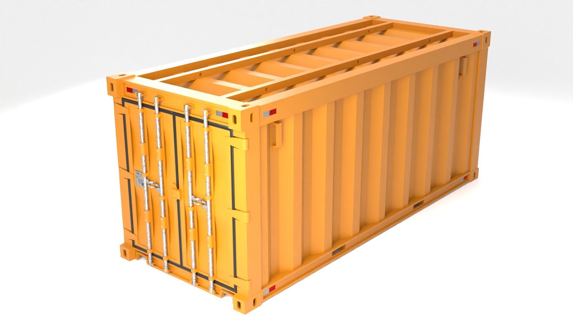 Stylized Cargo Shipping Container Low-poly 3D model_6