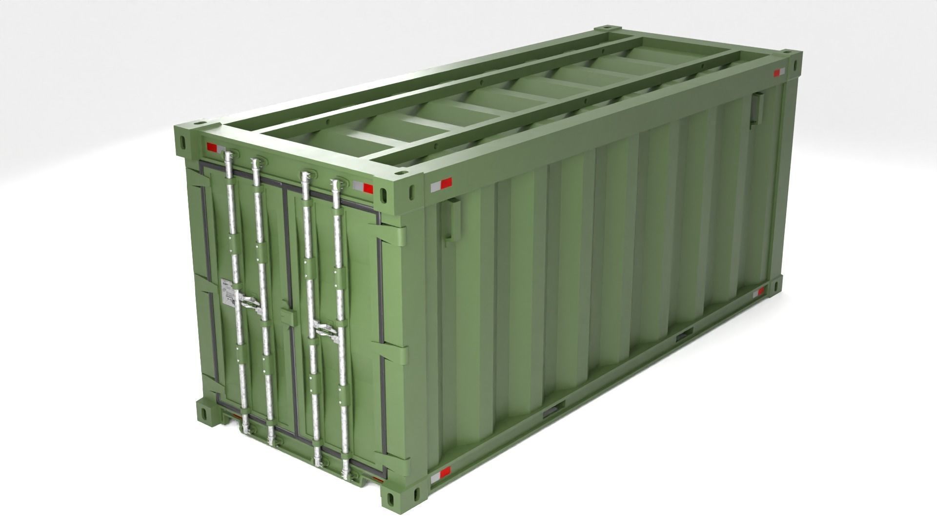 Stylized Cargo Shipping Container Low-poly 3D model_5