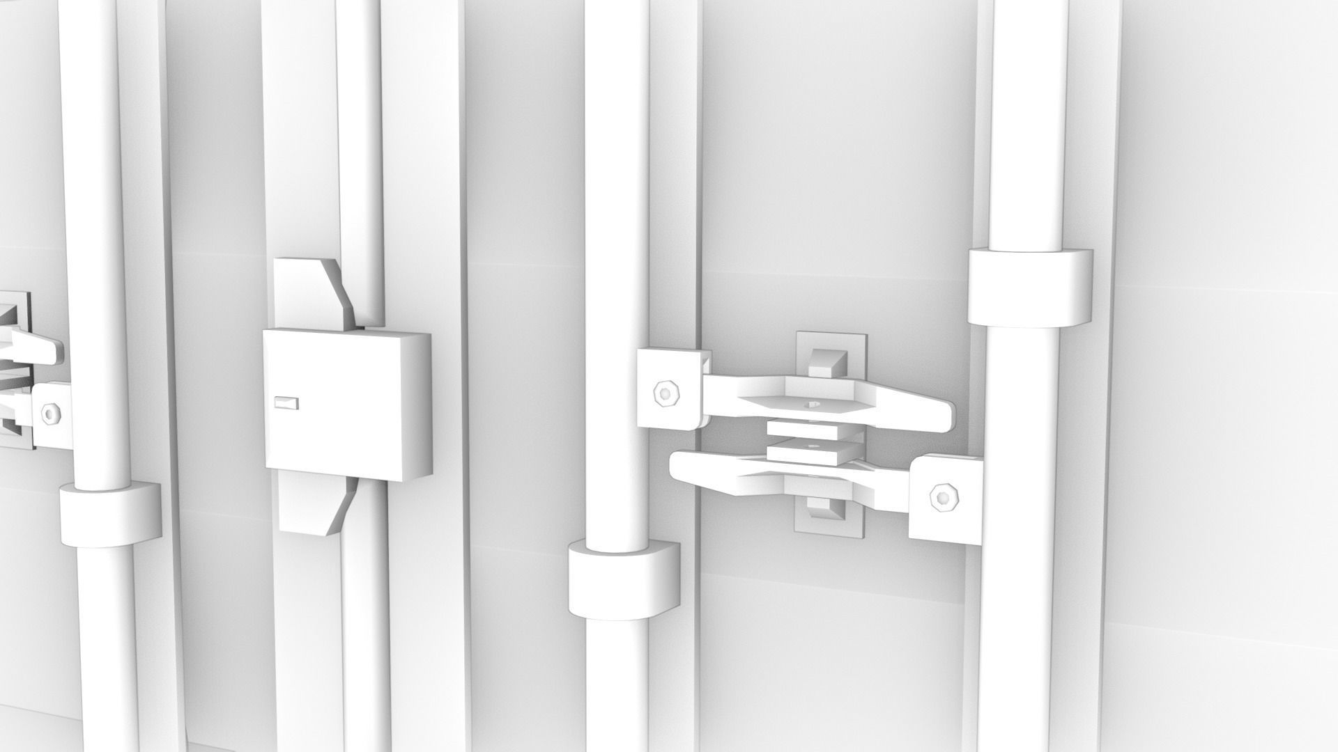 Stylized Cargo Shipping Container Low-poly 3D model_31