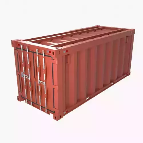 Stylized Cargo Shipping Container Low-poly 3D model