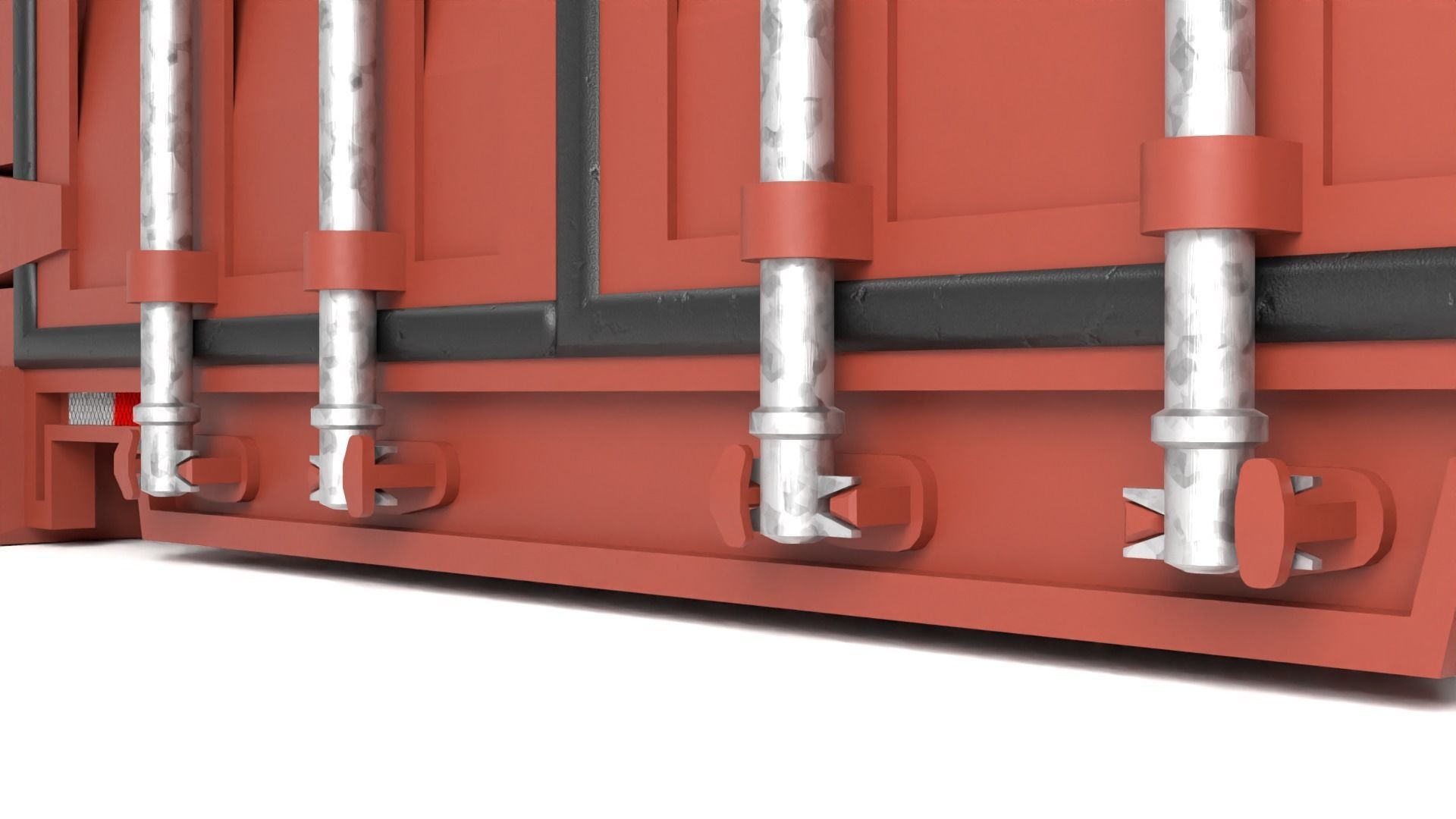 Stylized Cargo Shipping Container Low-poly 3D model_36