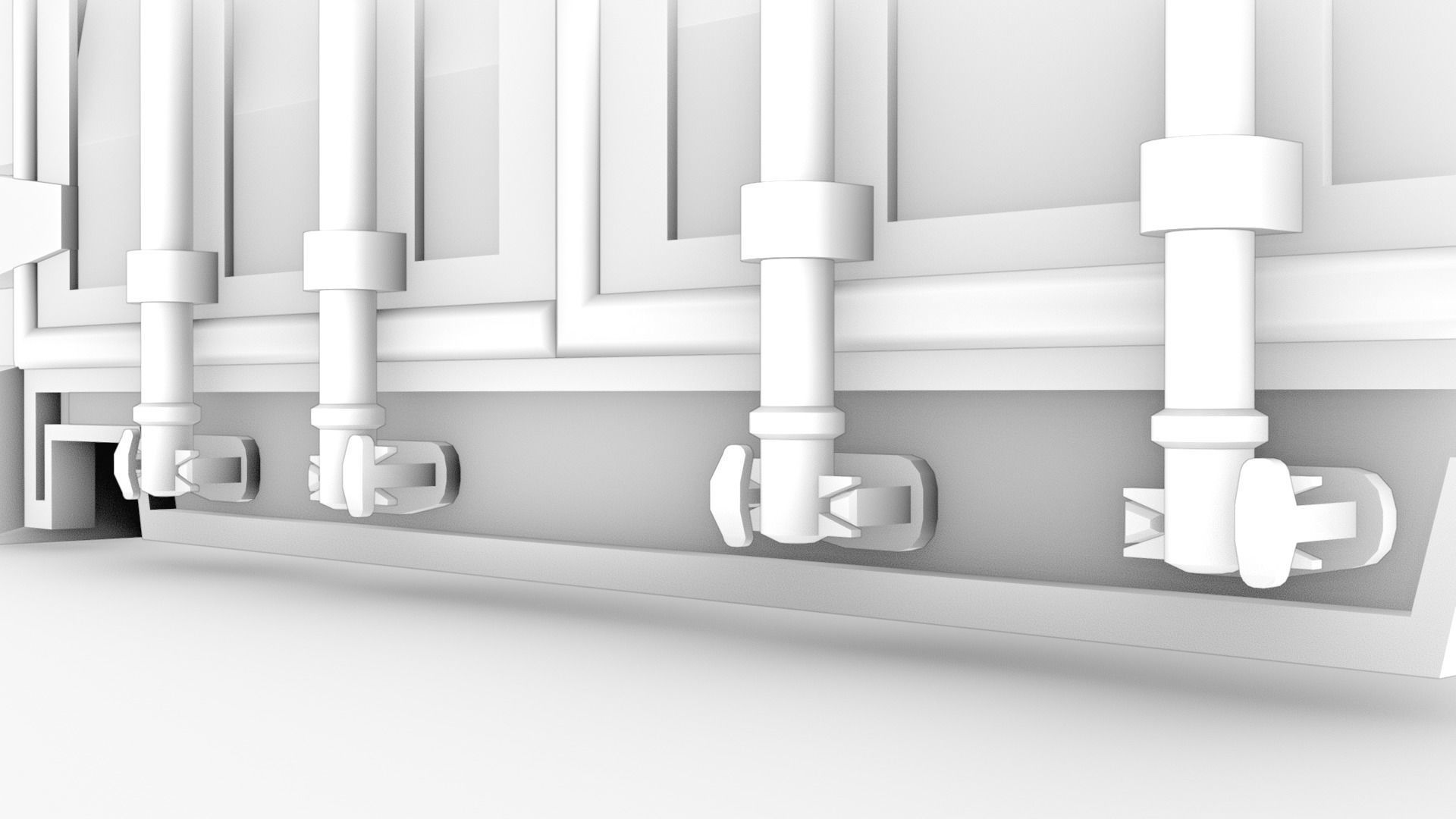 Stylized Cargo Shipping Container Low-poly 3D model_37