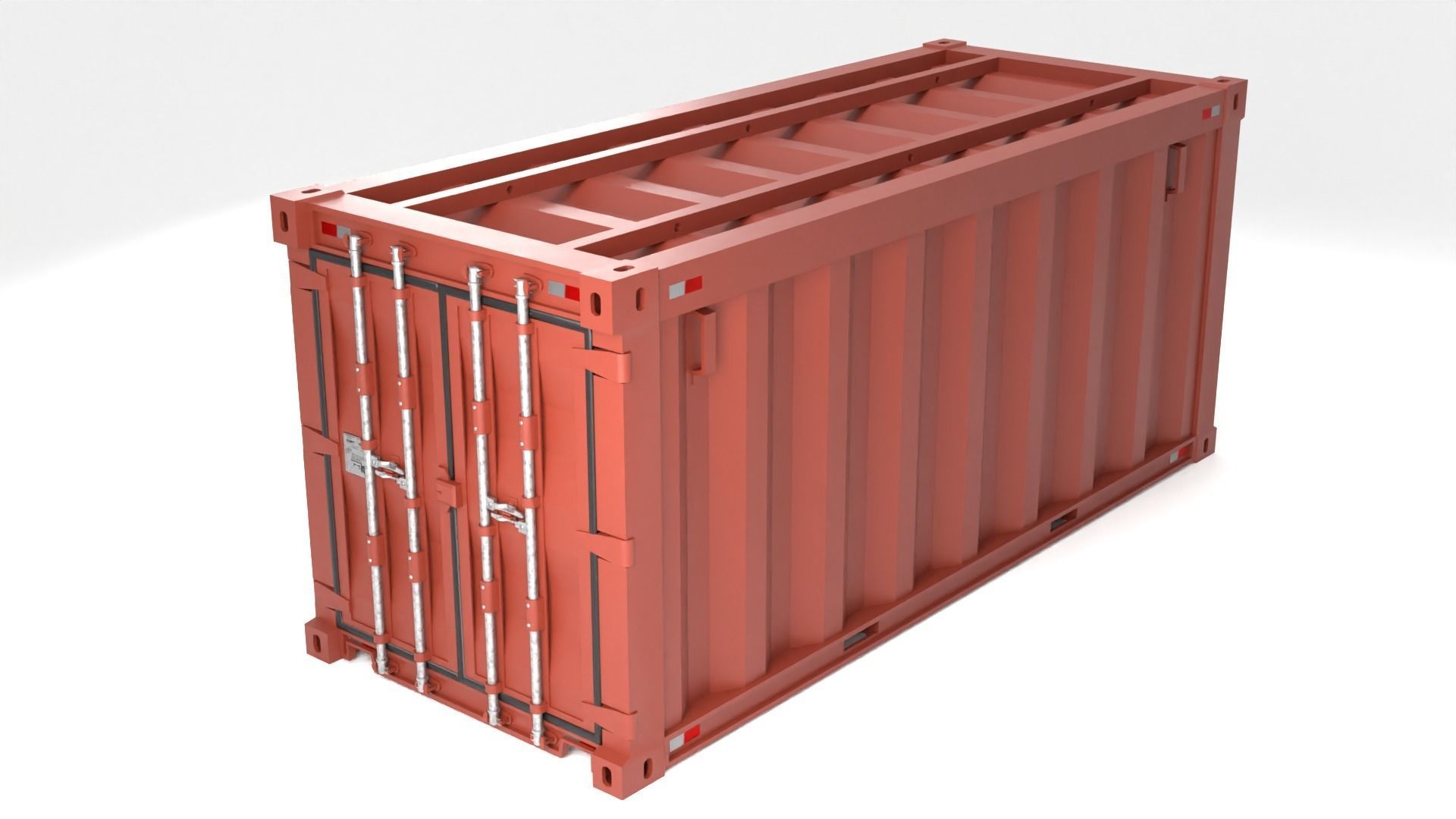 Stylized Cargo Shipping Container Low-poly 3D model_24