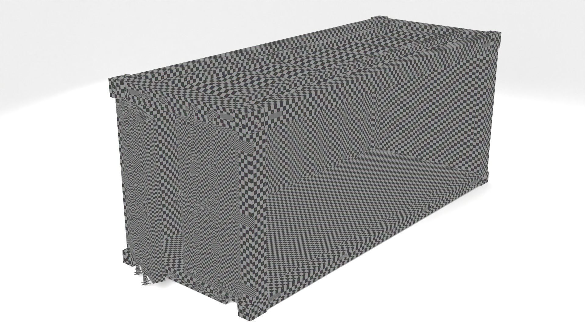 Stylized Cargo Shipping Container Low-poly 3D model_22