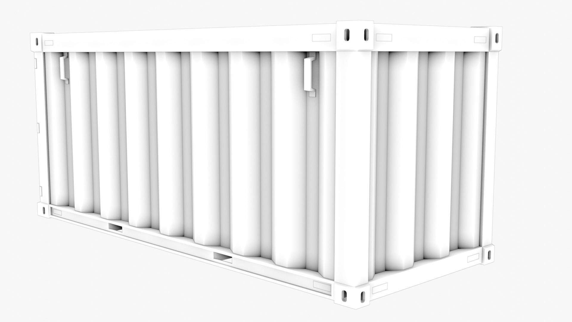 Stylized Cargo Shipping Container Low-poly 3D model_28