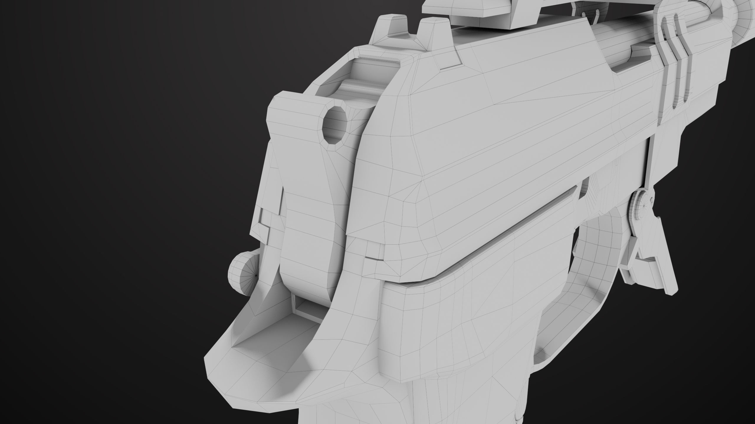 Pistol 08 Silver Generic All PBR UE Textures Included Low-poly 3D model_61