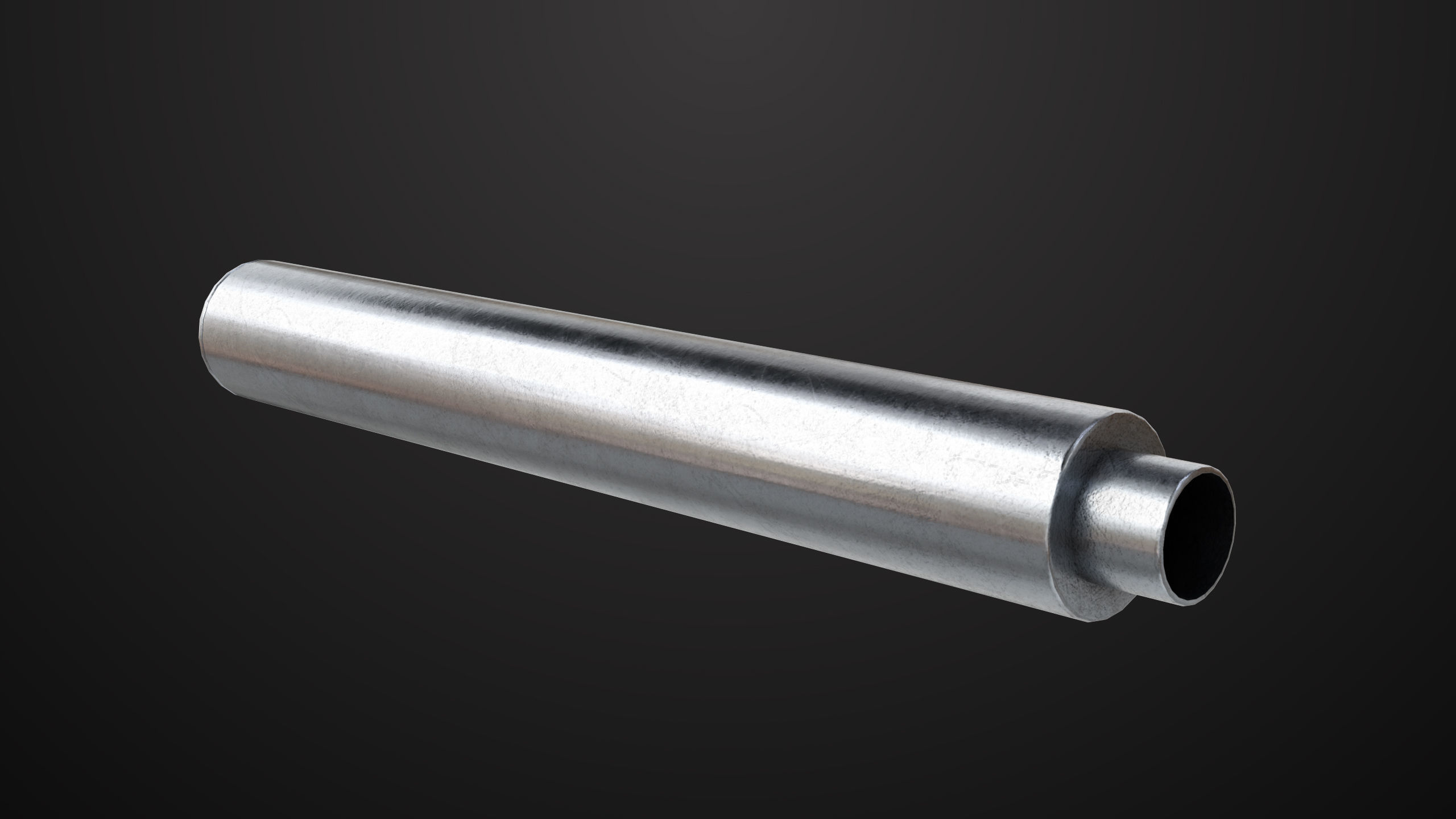 Pistol 08 Silver Generic All PBR UE Textures Included Low-poly 3D model_43