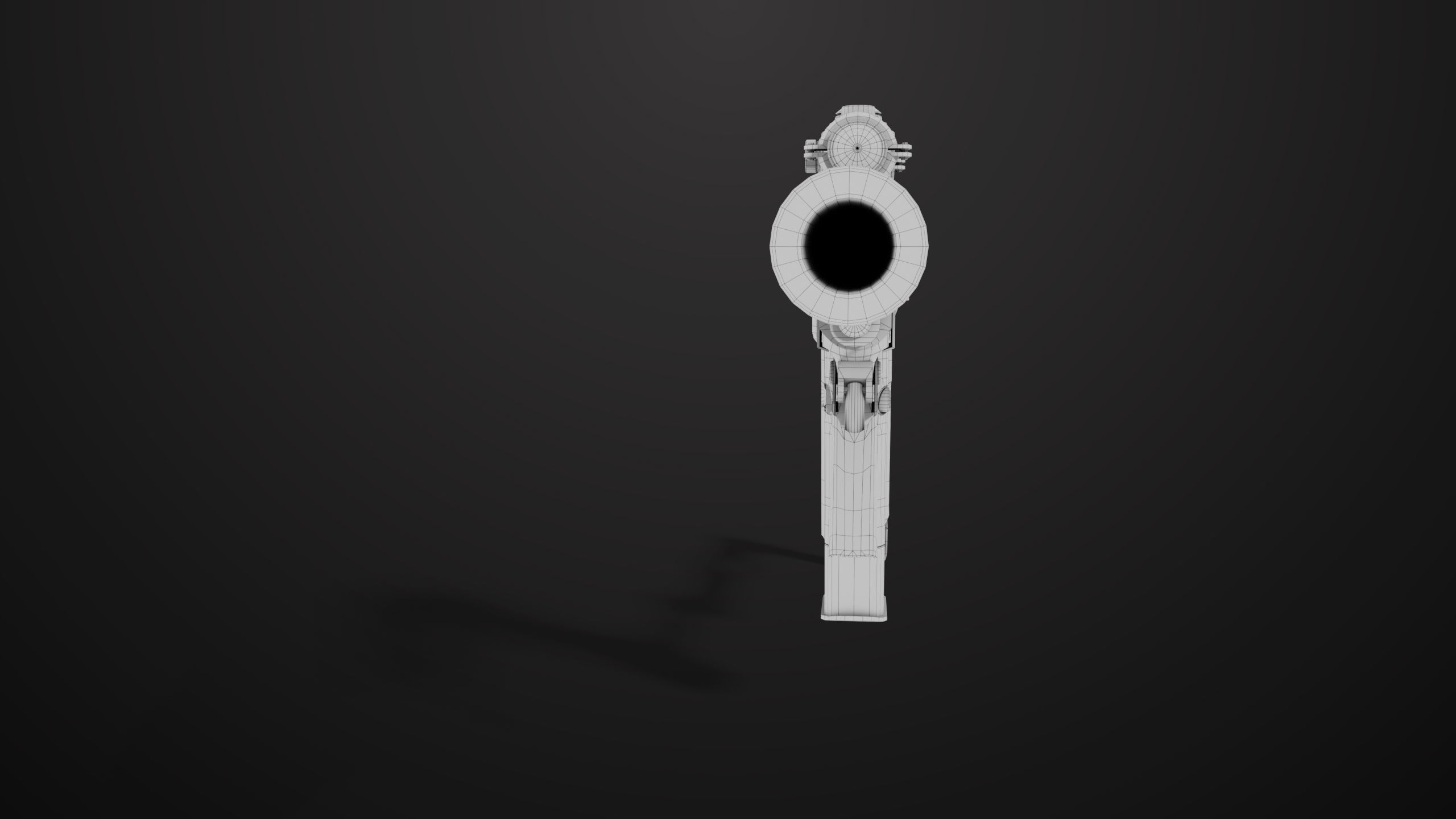 Pistol 08 Silver Generic All PBR UE Textures Included Low-poly 3D model_65