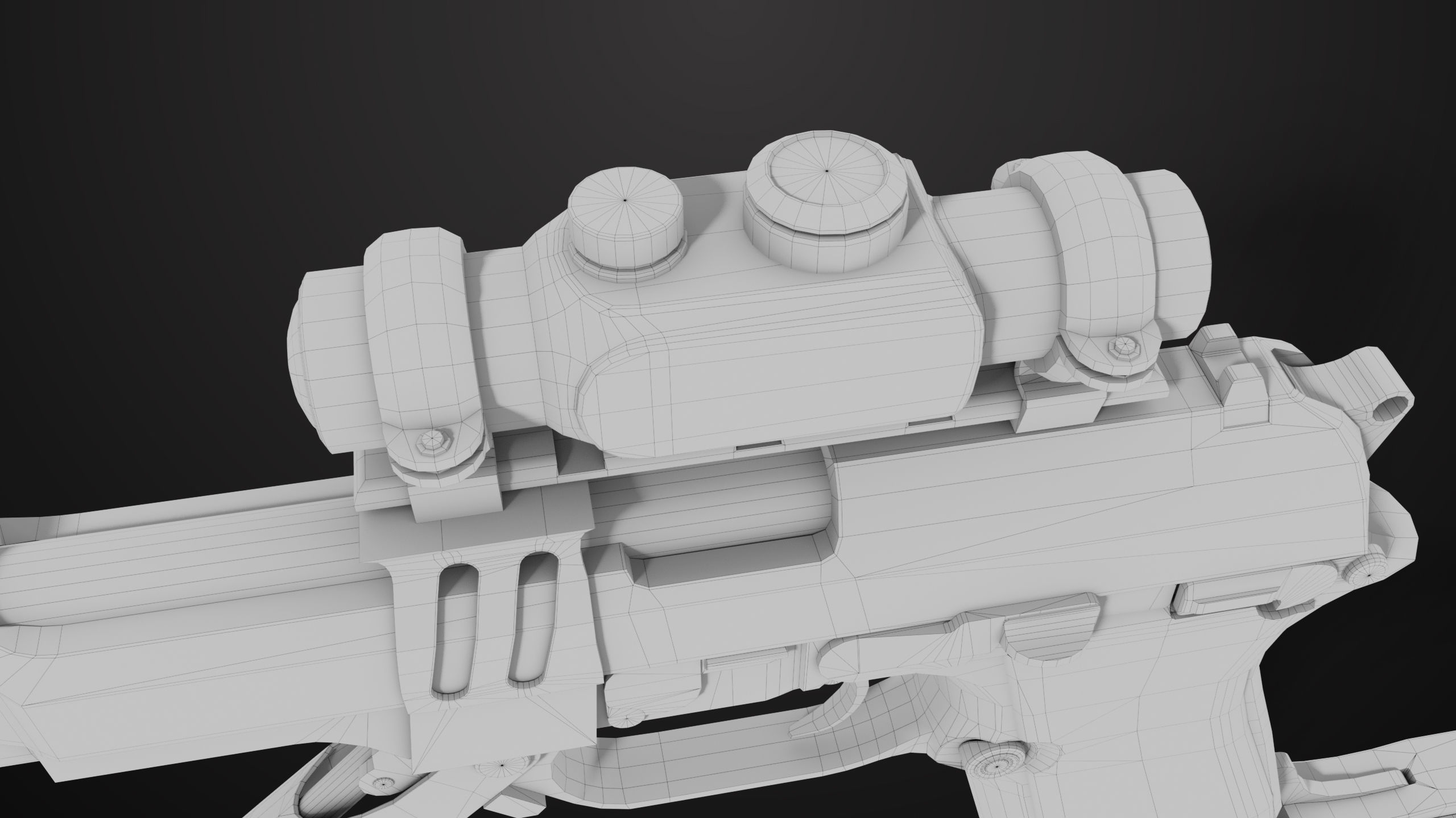 Pistol 08 Silver Generic All PBR UE Textures Included Low-poly 3D model_56