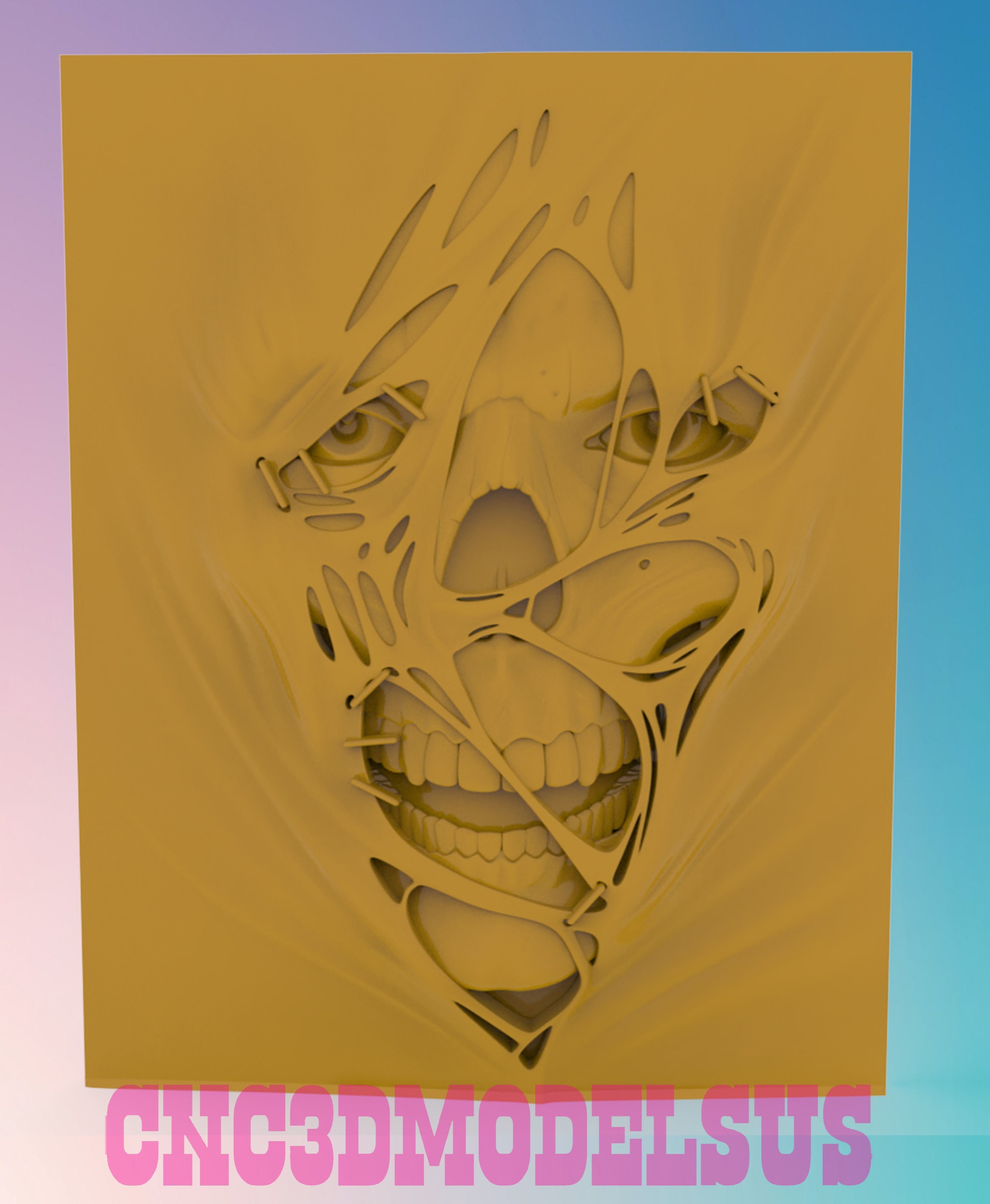 Zombie 3D MODEL STL FILE FOR CNC ROUTER LASER 3D model 3D printable ...