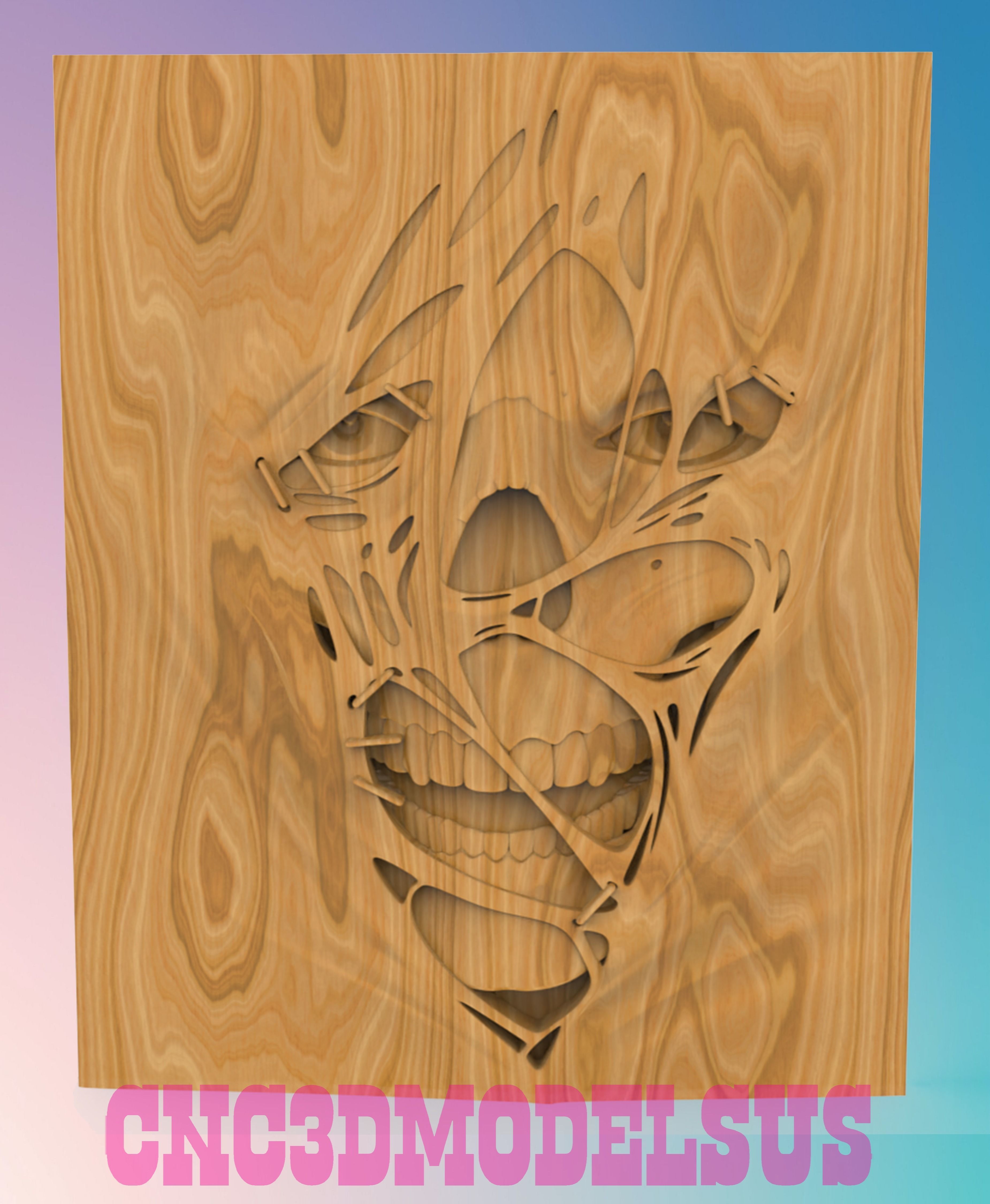 Zombie 3D MODEL STL FILE FOR CNC ROUTER LASER 3D model 3D printable ...