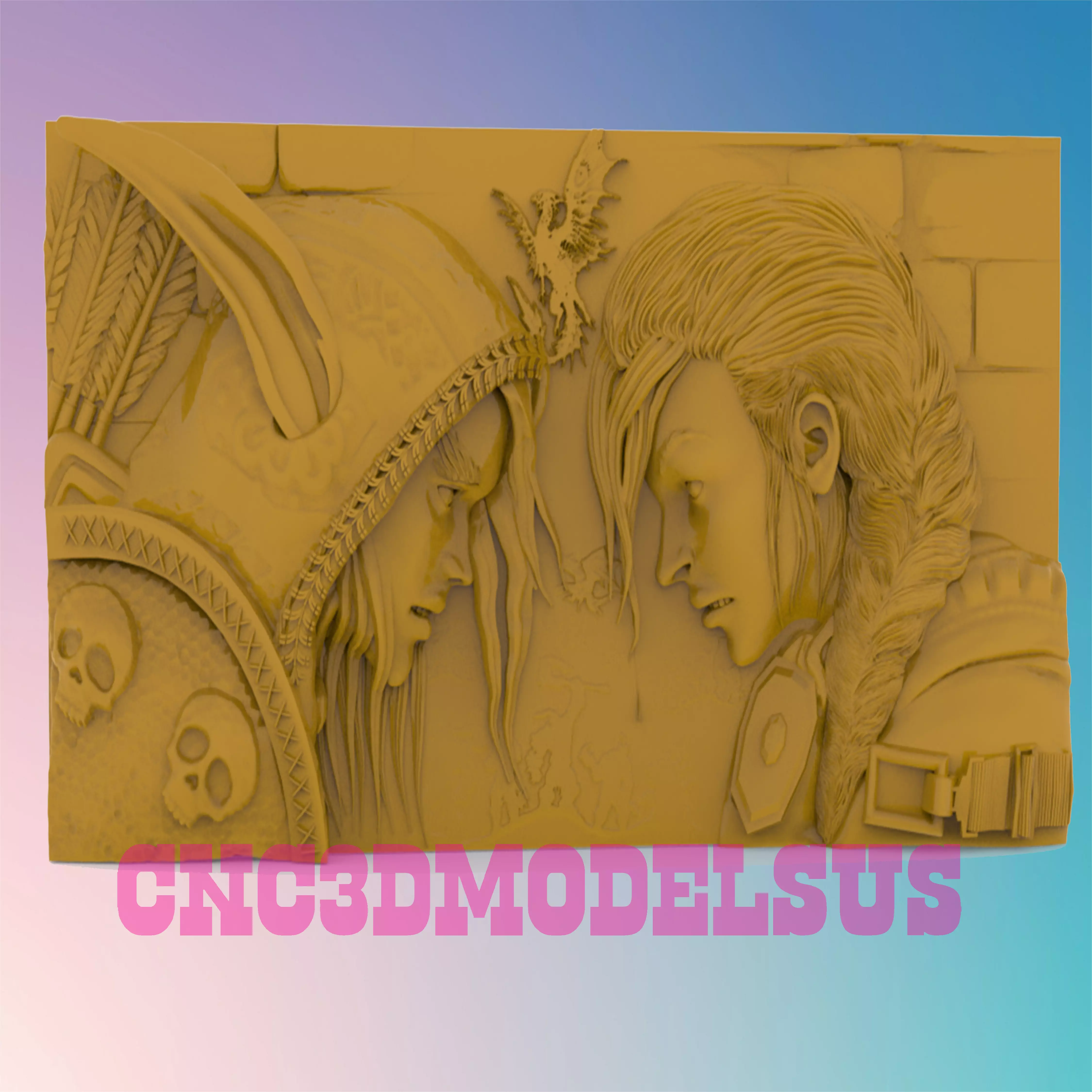 World of Warcraft 3D MODEL STL FILE FOR CNC ROUTER LASER 3D print model_0
