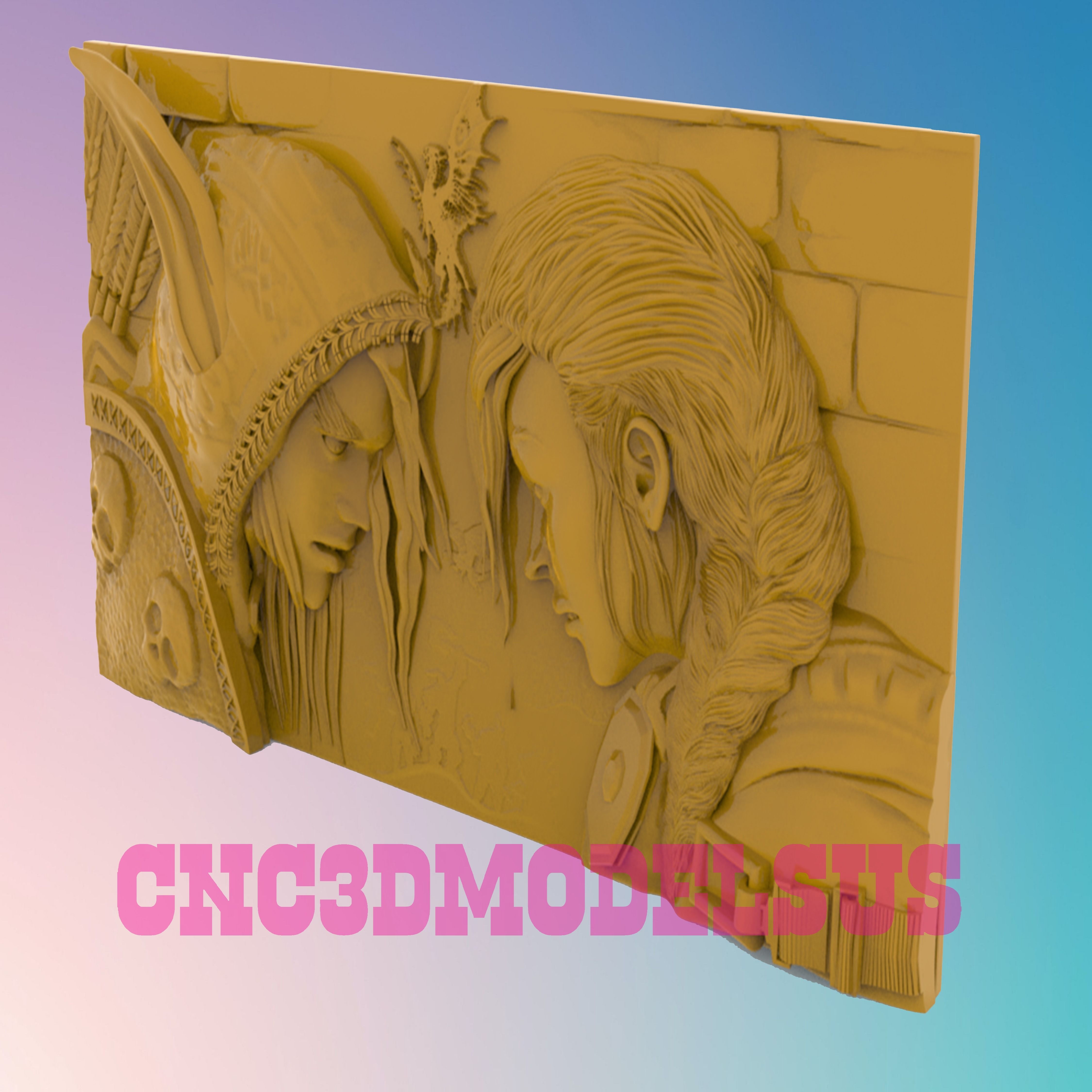World of Warcraft 3D MODEL STL FILE FOR CNC ROUTER LASER 3D print model_1