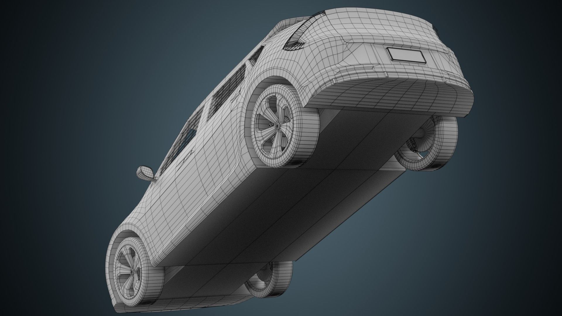 EV Car 01 Low-poly 3D model_7