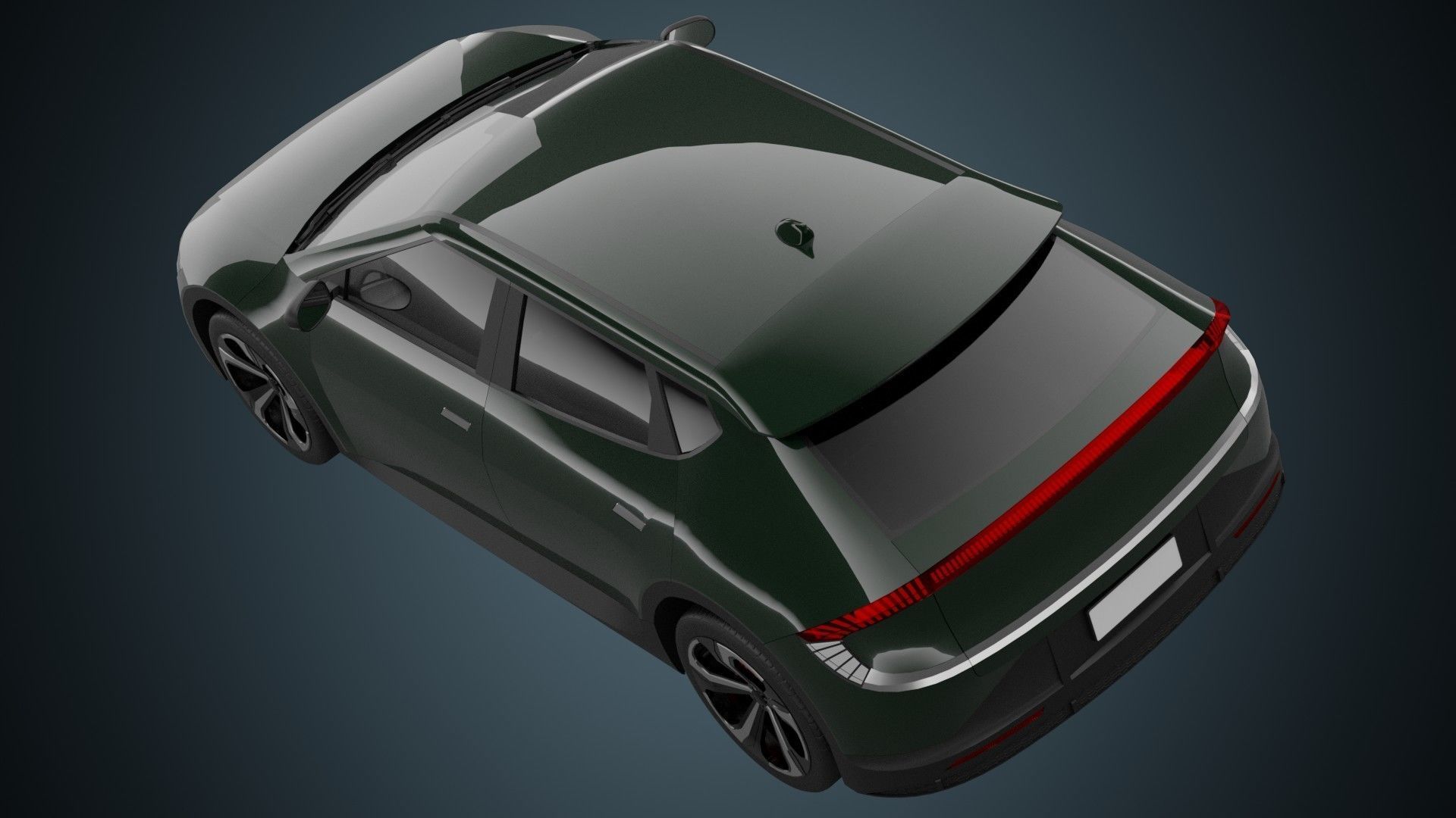 EV Car 01 Low-poly 3D model_2