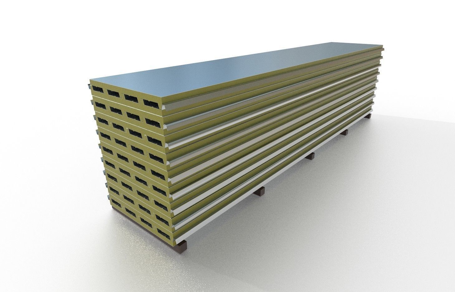 Roof Panel M01 Low-poly 3D model_5