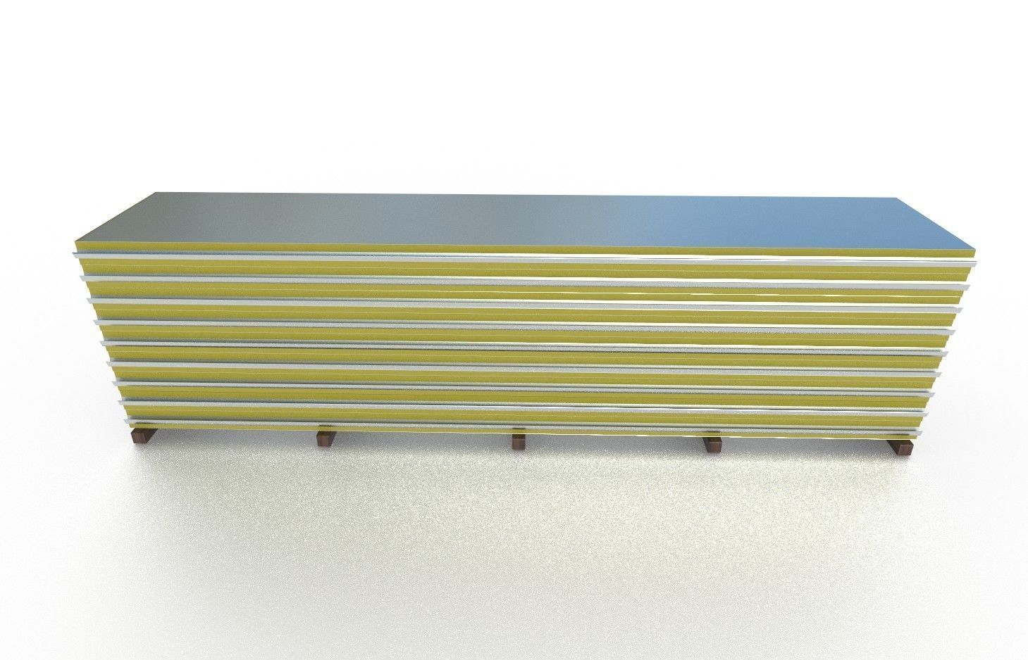 Roof Panel M01 Low-poly 3D model_4