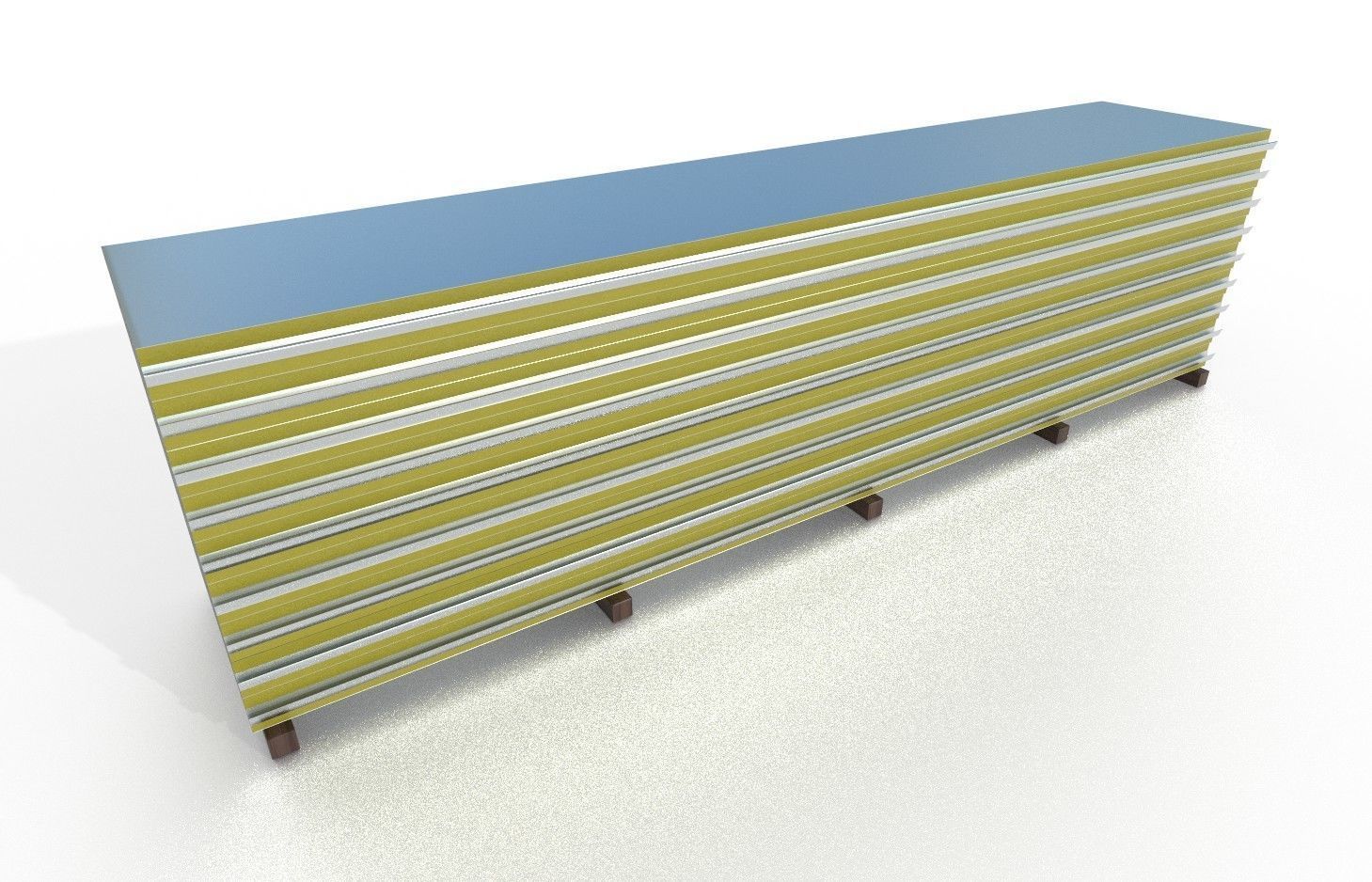 Roof Panel M01 Low-poly 3D model_3