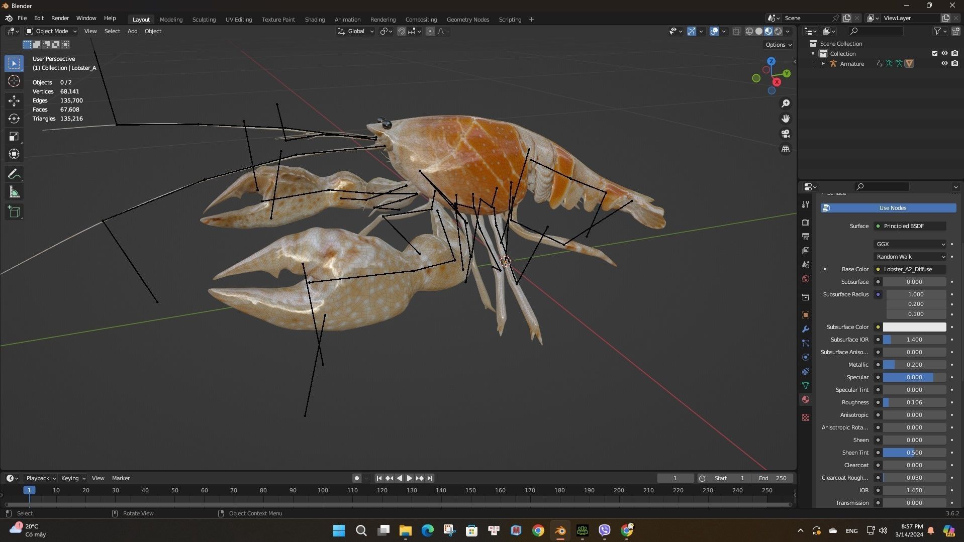 Lobster A2 3D model_14