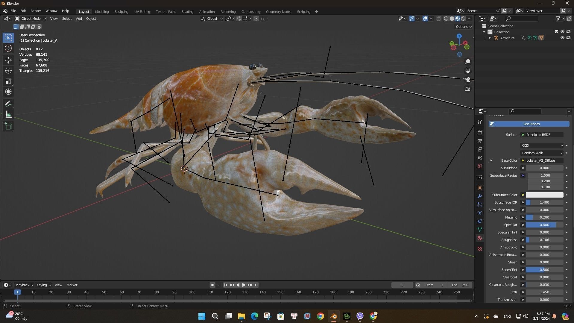 Lobster A2 3D model_16