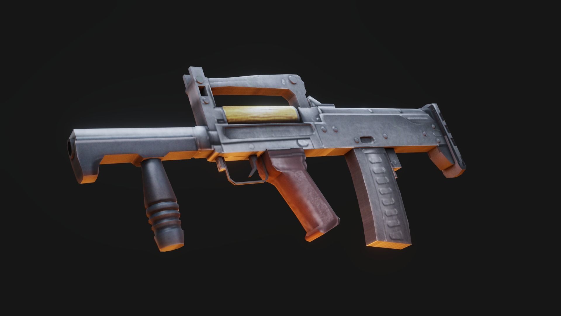 High-Fidelity 3D Groza Assault Rifle Model - Ready for Action Low-poly 3D model_1