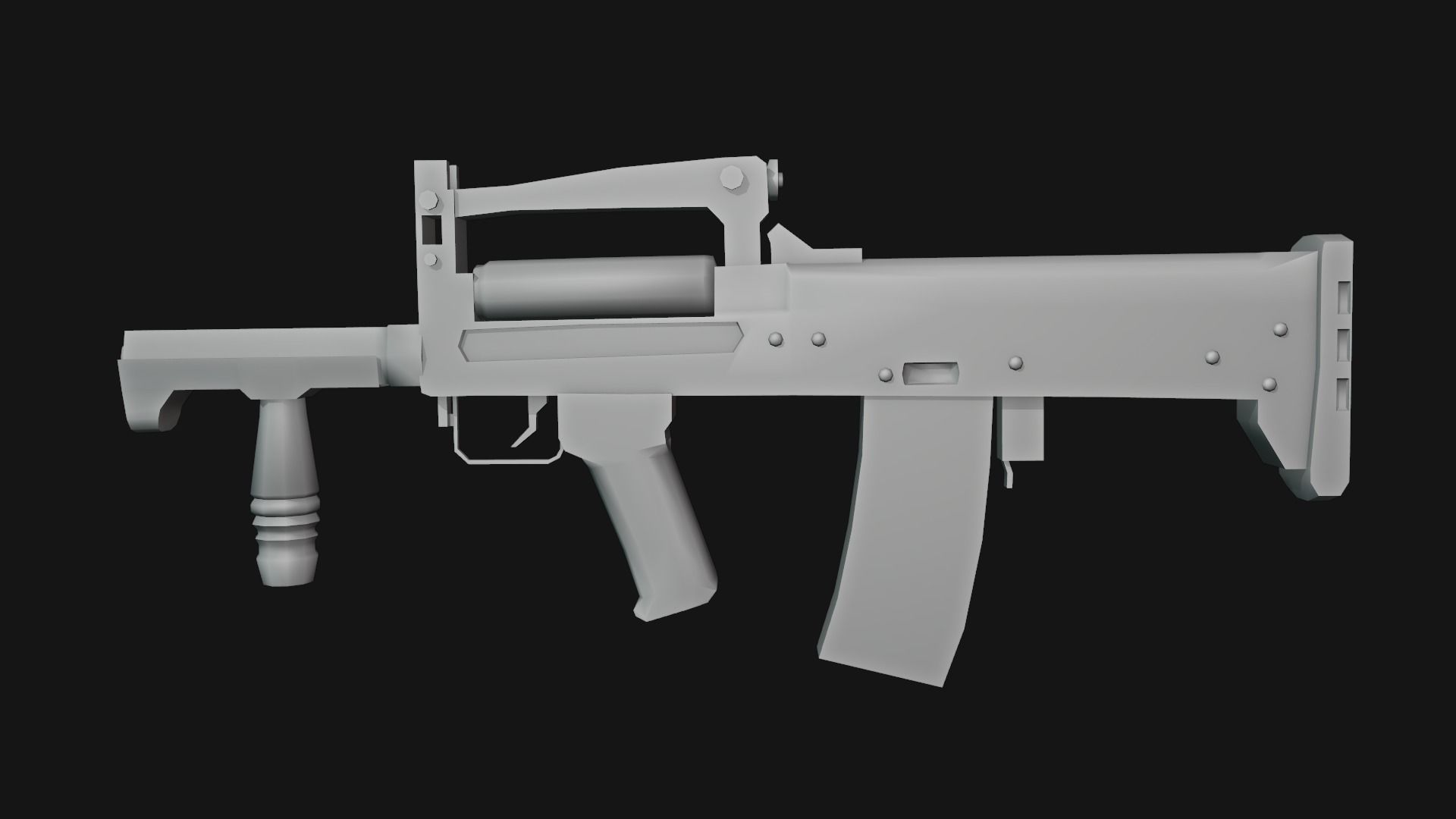 High-Fidelity 3D Groza Assault Rifle Model - Ready for Action Low-poly 3D model_2