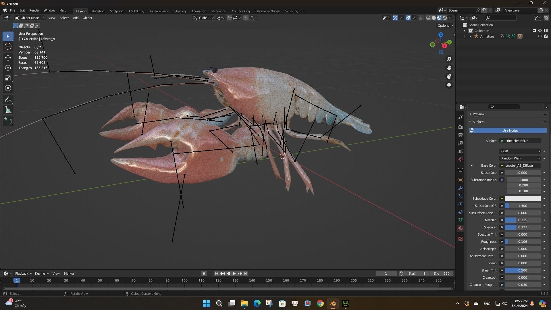 Lobster A3 3D model_14