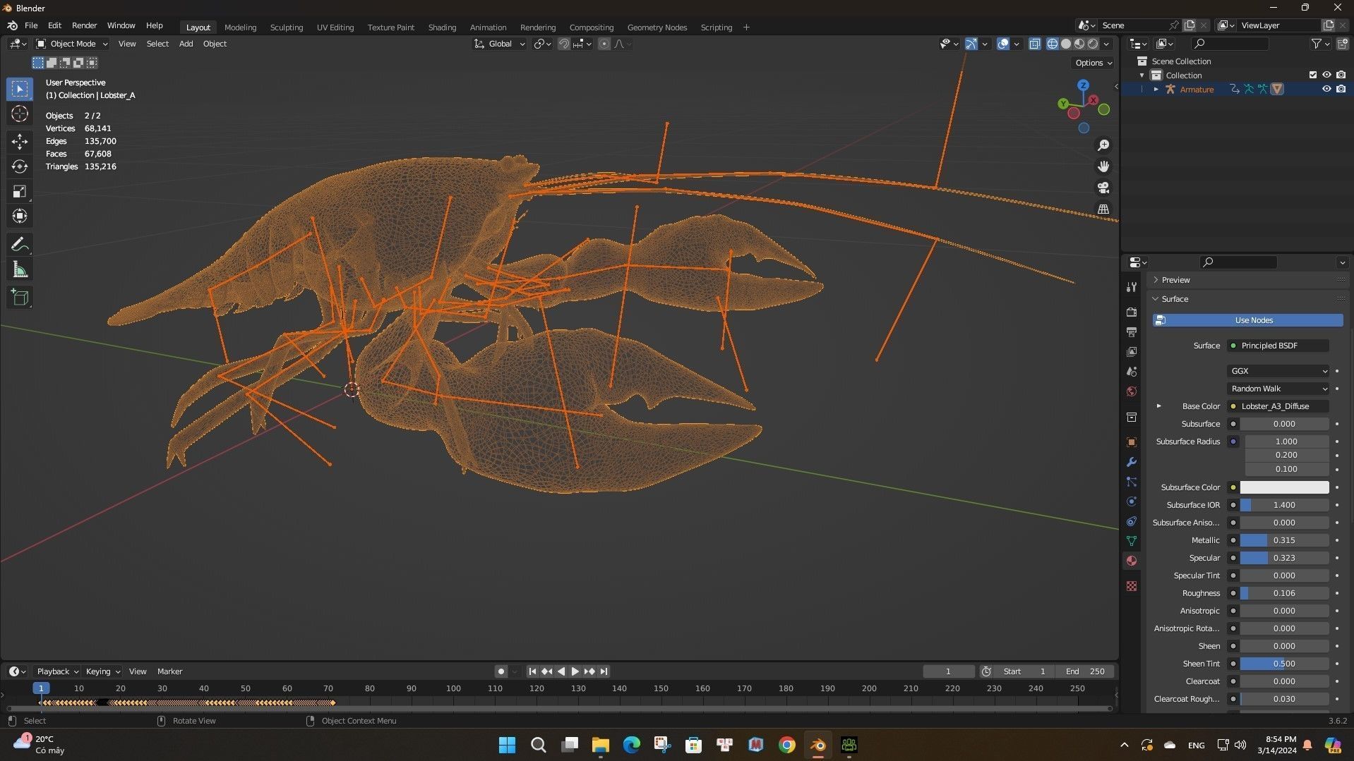 Lobster A3 3D model_16