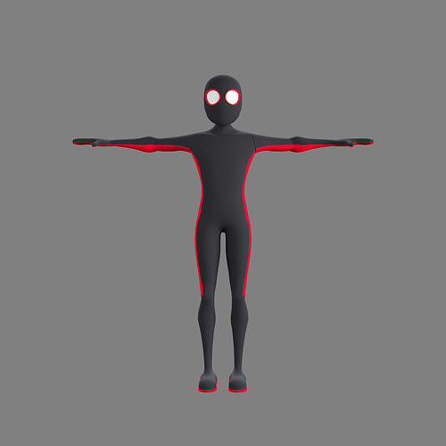 Cartoon Spiderman Low-poly 3D model