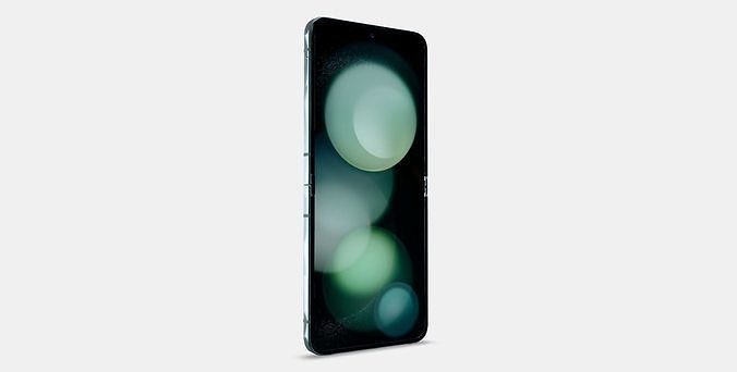 Samsung Galaxy ZFlip Mint Low-poly 3D model