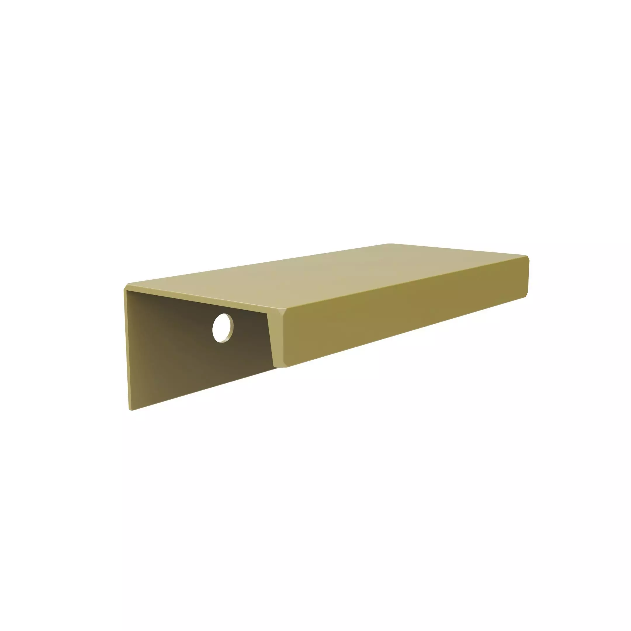 Gold Slim D-Shaped Kitchen Furniture Handle Free 3D model