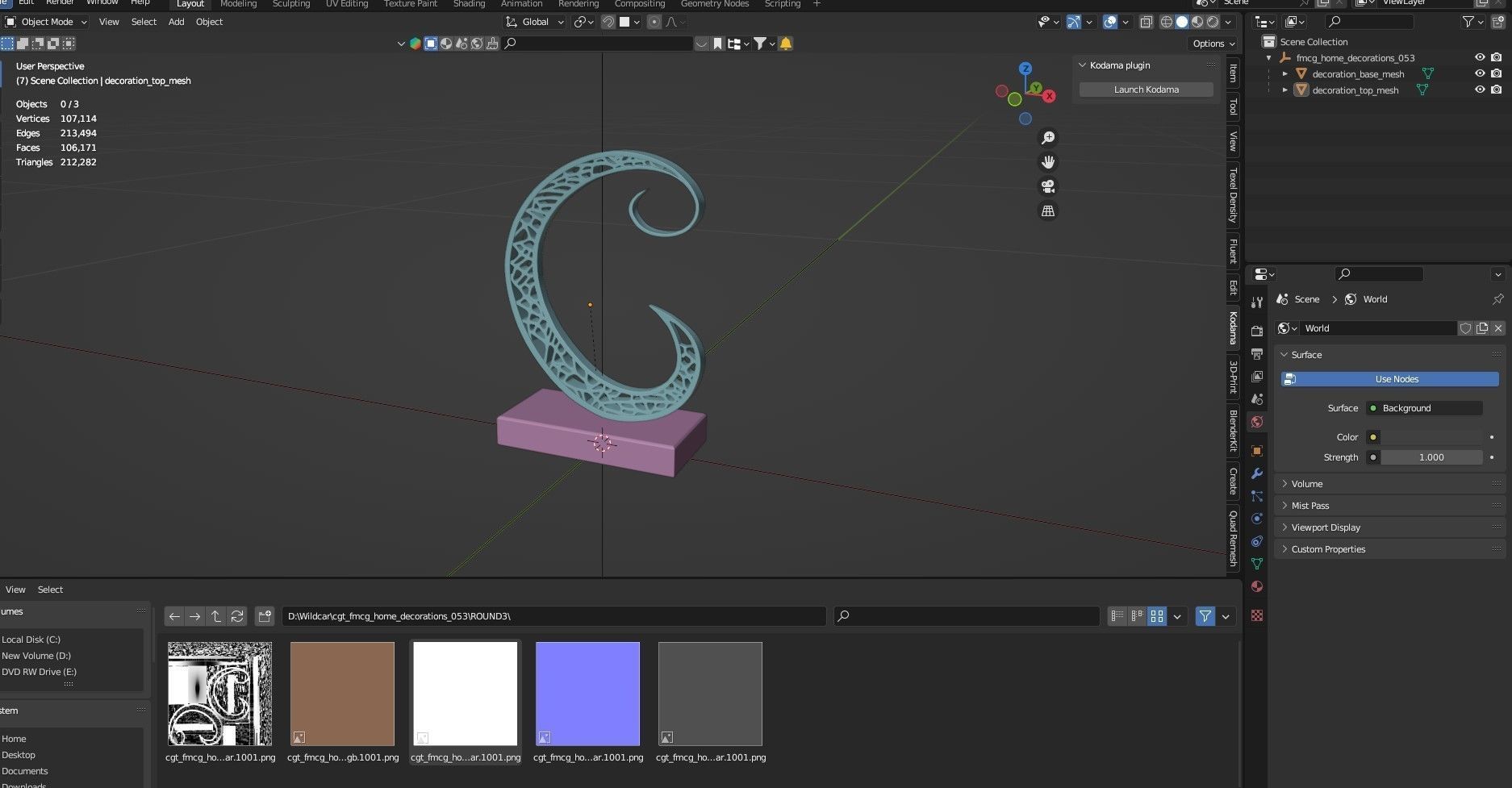 Decoration moon 3D model_12