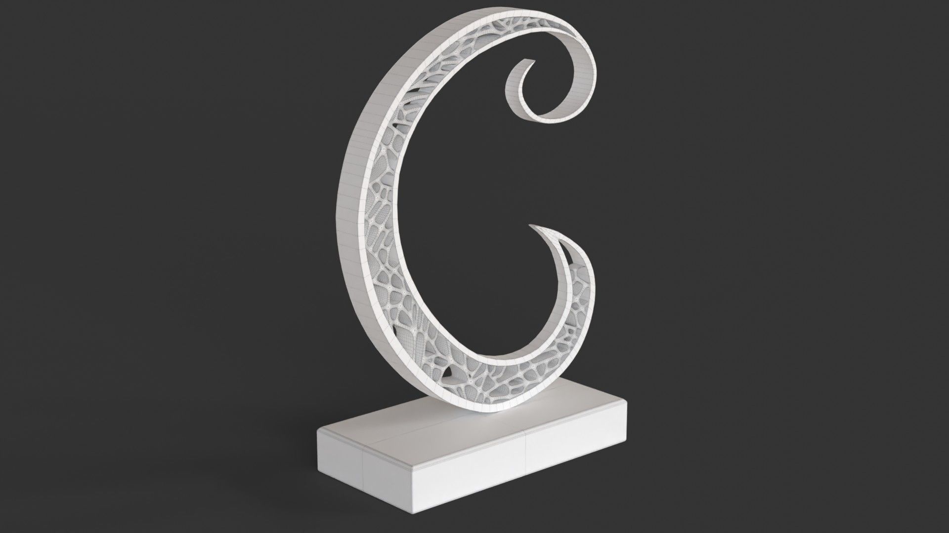 Decoration moon 3D model_8