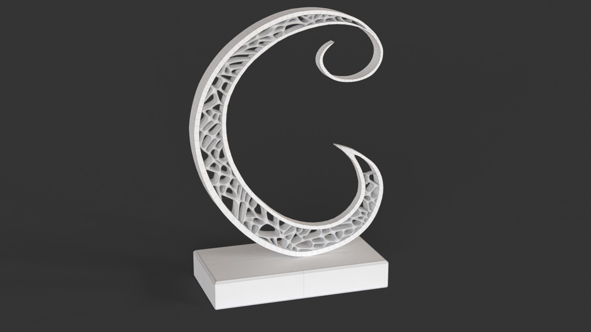 Decoration moon 3D model_9