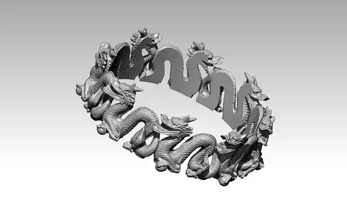 8 dragons lucky ring