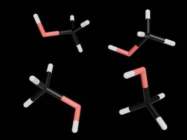 Methanol 3D molecular models 3D model_6