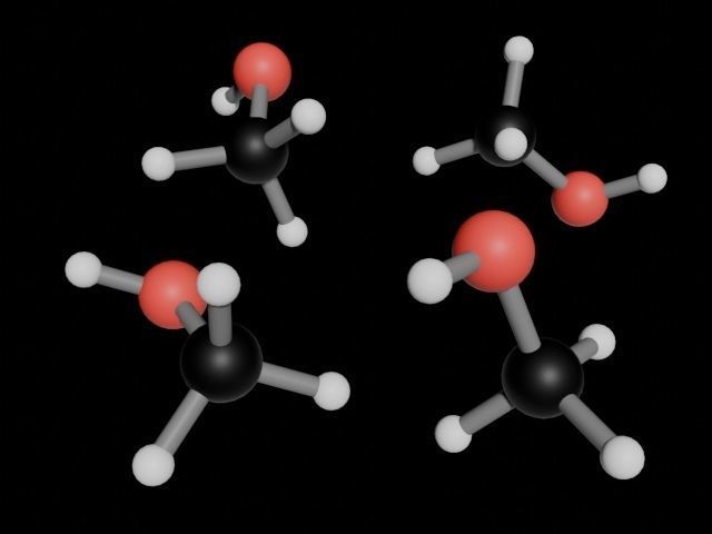 Methanol 3D molecular models 3D model_4