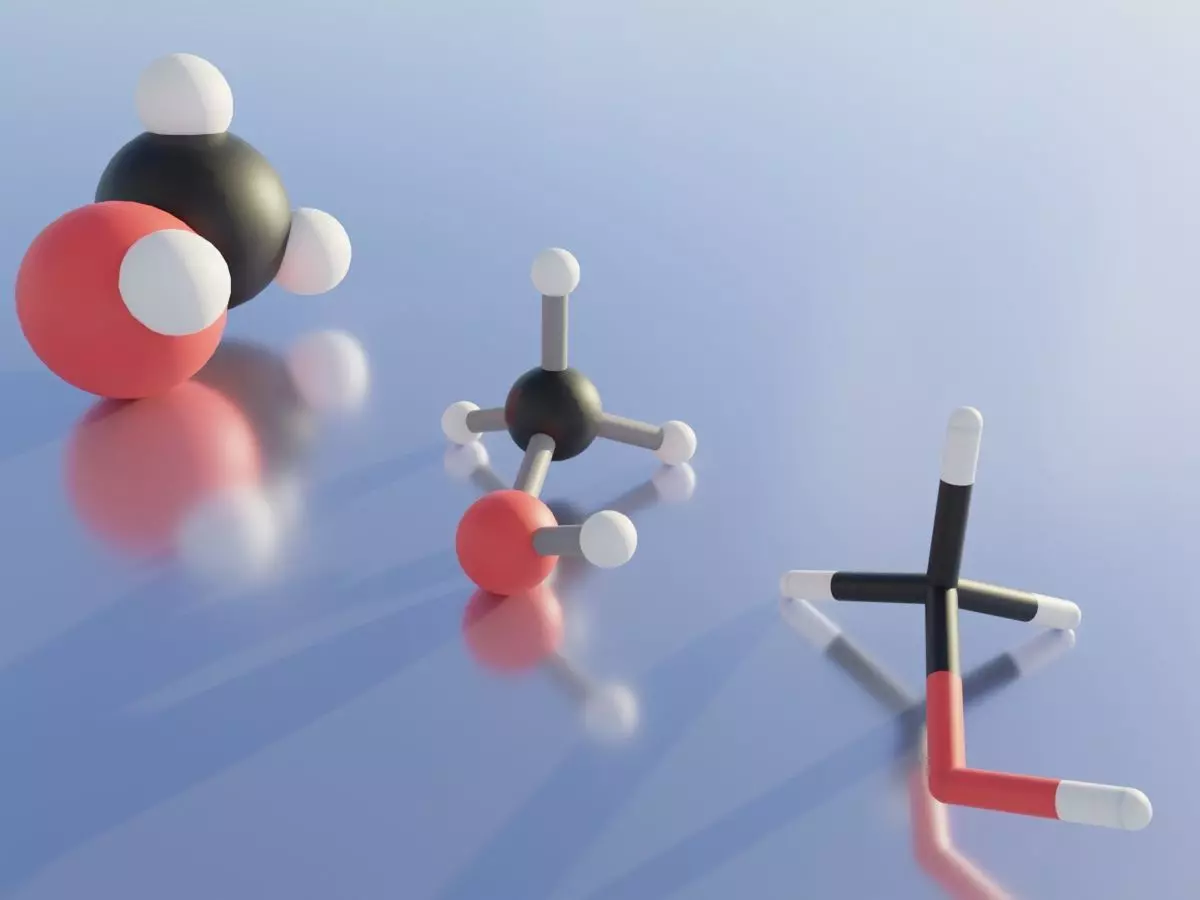 Methanol 3D molecular models 3D model_0