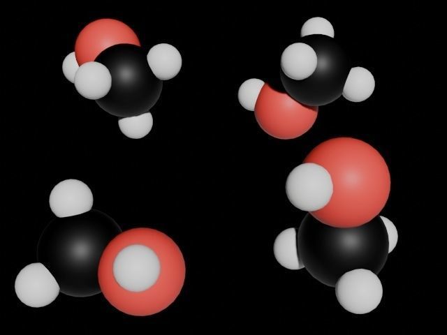 Methanol 3D molecular models 3D model_5