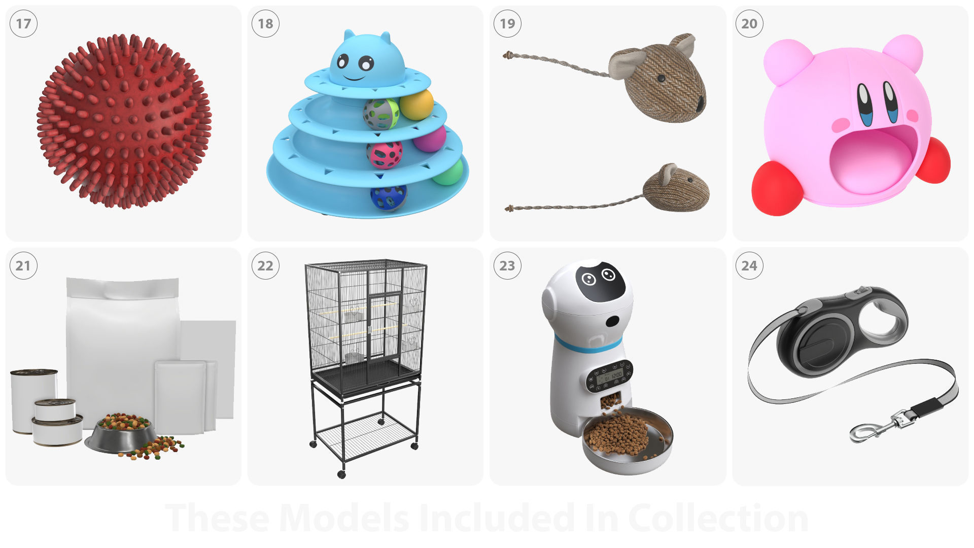 Pet and domestic animal related items 3D model_3