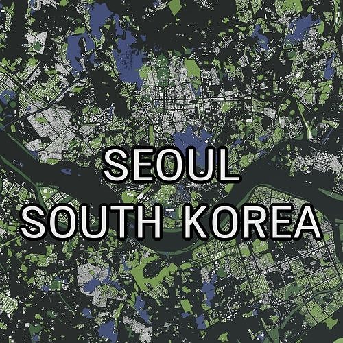 Seoul  South Korea - city and mass buildings 3D model