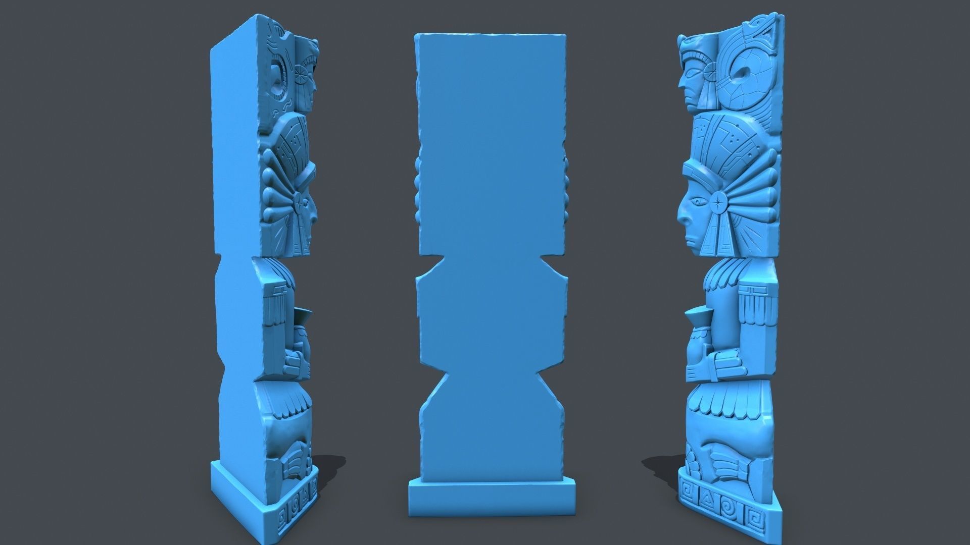 Statue Aztec medicine man  HP 3D print model_2