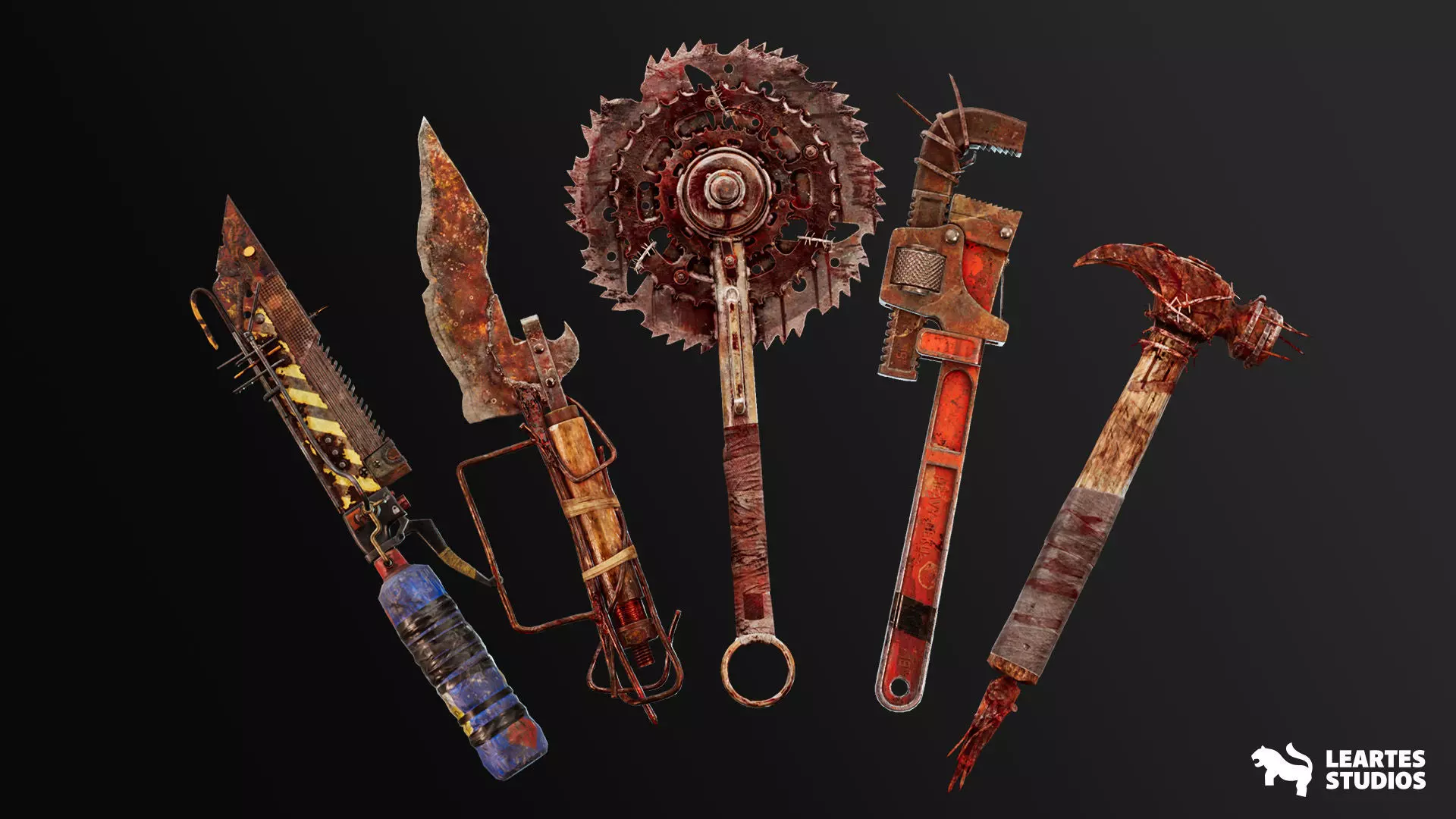Post Apocalyptic Melee Weapons VOL 1 Low-poly 3D model_0