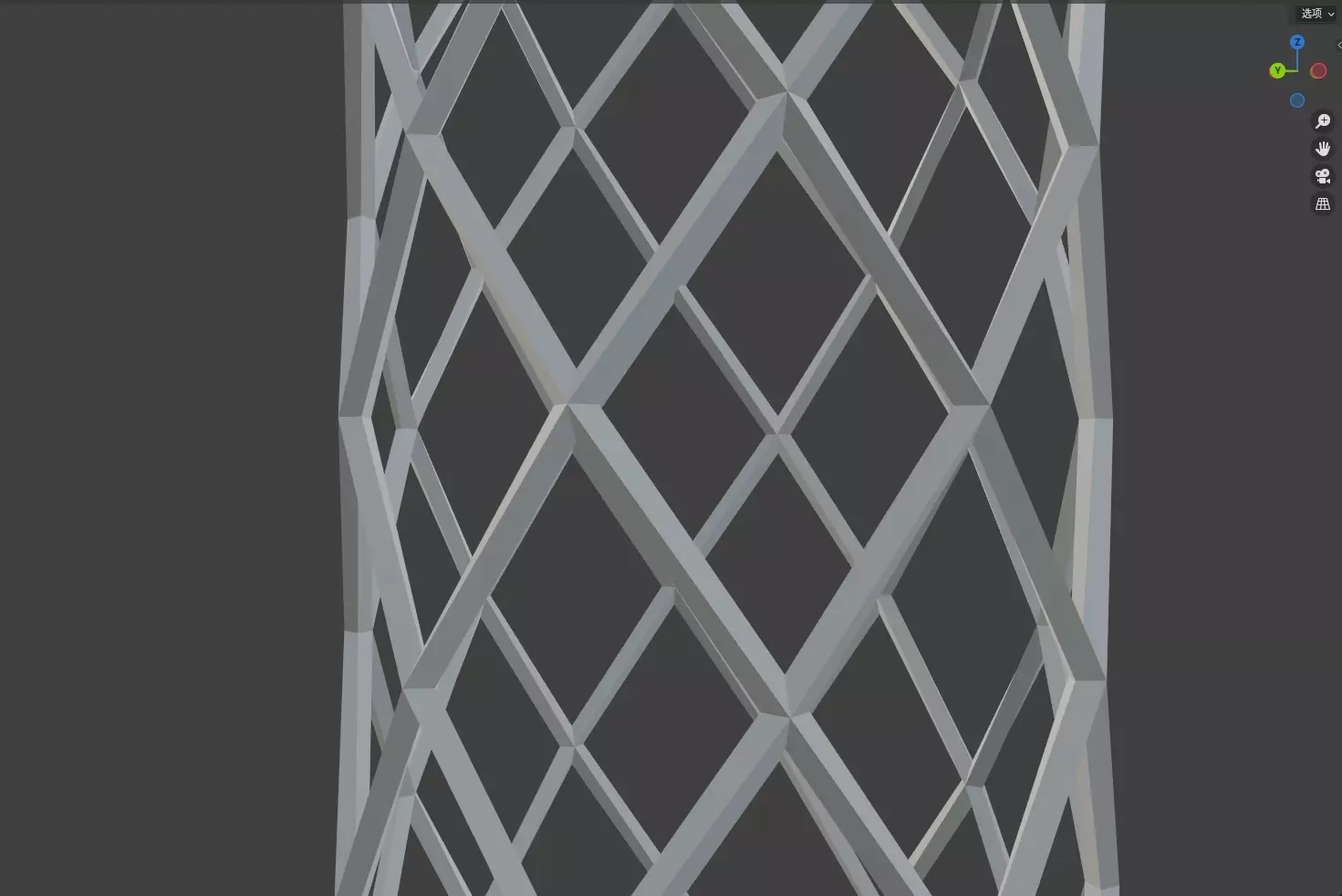 rhombic-shaped grid  sci-fi 3D model_0