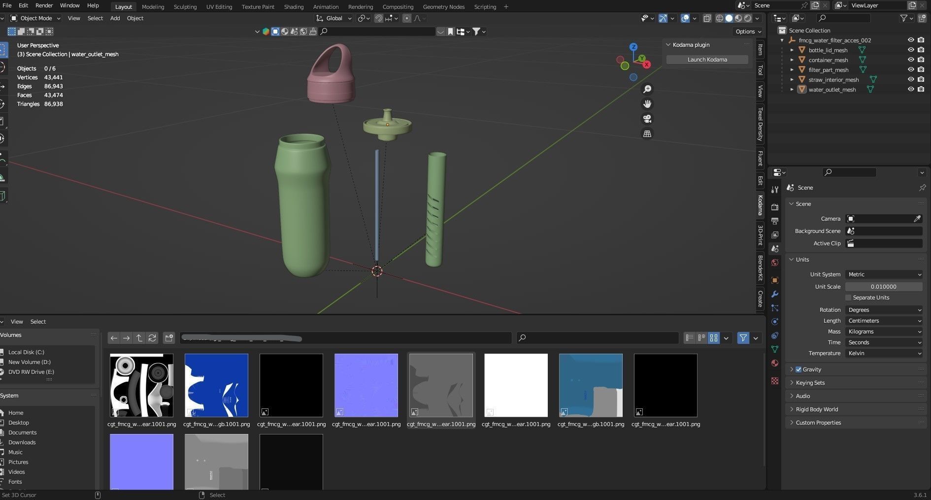 water filtration bottle 3D model_8