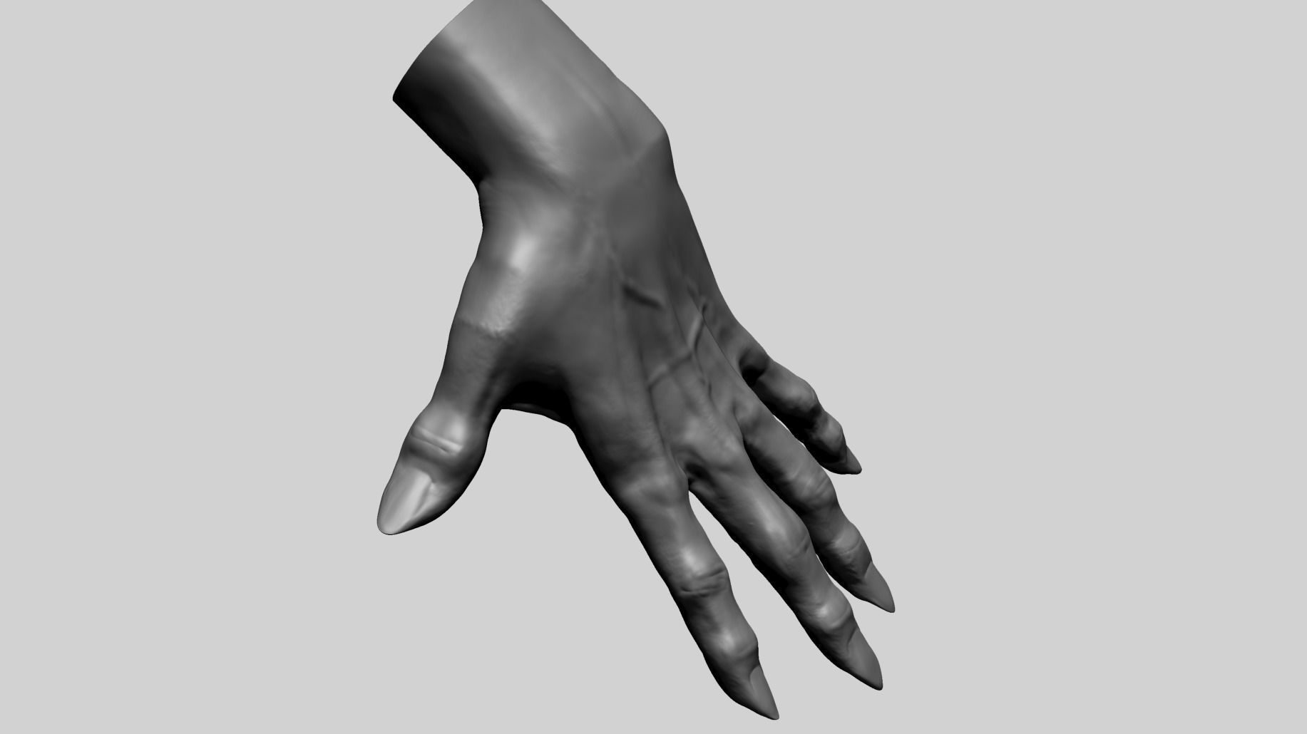 Creature Hand B 3D model_3