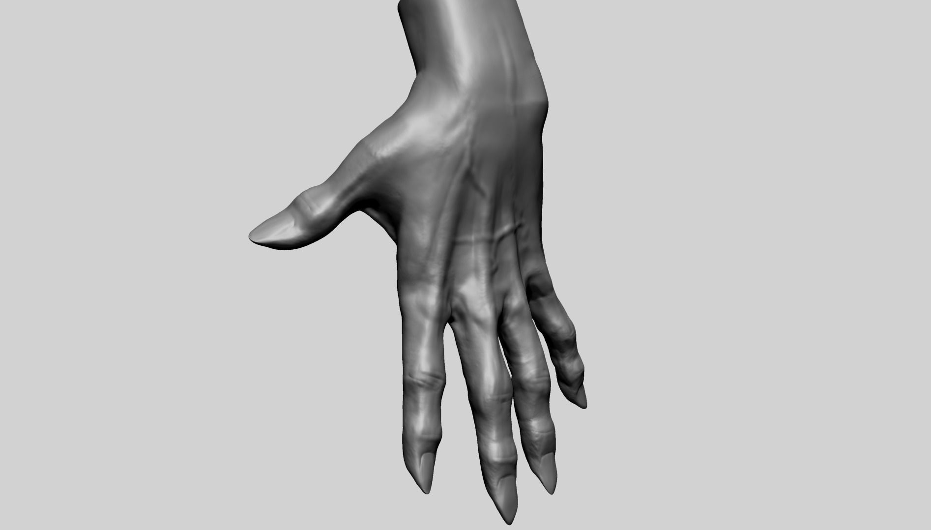 Creature Hand B 3D model_1