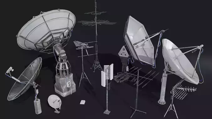 Satellite Antenna pack 3D Model Collection